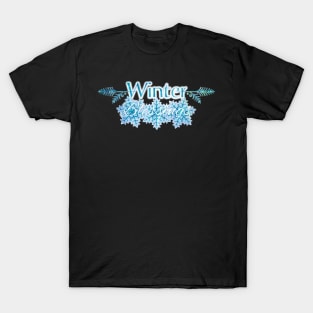 Winter Blessings Snowflake Design T-Shirt